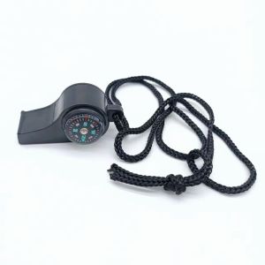 7in1 Outdoor Survival Whistle Kit/Emergency Flashlight/Thermometer/Compass Camping Hiking Whistle Kit