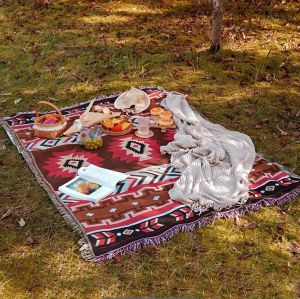 Woven Sofa Cover Bed Sheet Table Cloth Picnic Blanket Camping Blanket Multifunctional Cover Cloth
