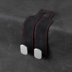 Car Back Seat Hooks Suede Metal Headrest Hanging Holder Universal Double Hooks Holder for Car Interior Accessories