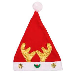 Merry Christmas Hat Light Up LED New Year Navidad Cap Snowman ElK Santa Claus Hats for Kids