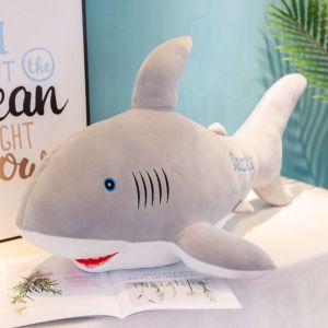 BLESSFUL Christmas Gift Cut Decorate Sleeping Pillow Cartoon Plush Doll Stuffed Animal Doll Giant Shark Plush Toy Pillow Cushion Shark Stuffed Toys