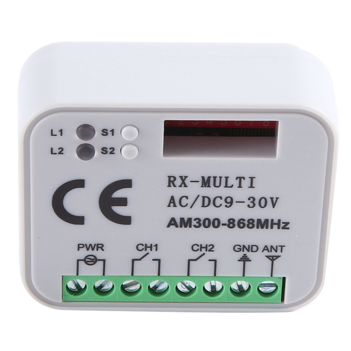 Receptor Universal DINESA 433.92MHz: Abre Tu Garaje Sin Obras Ni Líos De Cables (2CH, 9-30V)