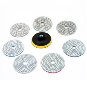 Diymore Miếng đánh bóng kim cương 4 "inch ướt/khô Bộ Đệm Lót giá trị tốt nhất Granite bê tông Bộ công cụ đánh bóng đá cẩm thạch