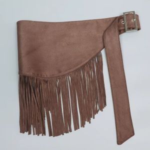 K9SEQ Solid Color Tassel Waist Belt Vintage Triangle Dress Belt Luxury Cowboy Style Waist Cover for Women