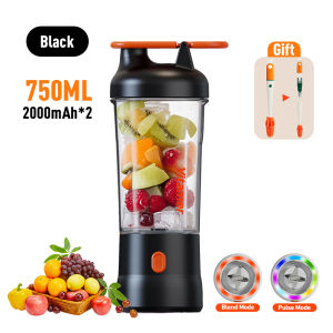Frankybee Vitamer Ice Crusher Juicer Blender Wireless 750ML 6 Mata Pisau High Speed 18000r Anti-Slip Portable Rechargeable