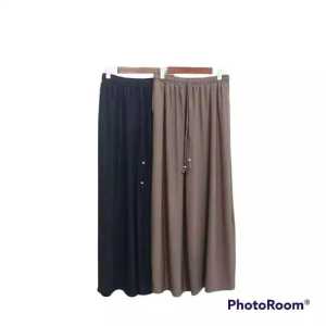 NC-Celana Panjang Jeans Highwaist - Kulot Jeans Wanita J23 Double Button 2 Kancing Silang Belakang