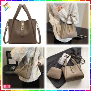 Bucket Bag for Women Magnetic Closure Shoulder Bag PU Leather with Inner Bag Crossbody Bag Solid Handbag for Work Travel