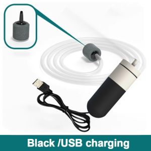 FEELDG mini Bơm nước cho cá Sạc USB Im lặng Máy nén khí Tốc độ điều chỉnh Máy sục khí oxy Bể cá