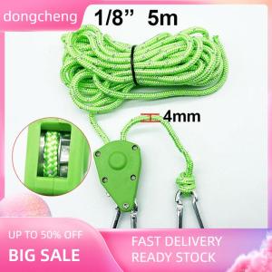dongcheng Reflective 2 4 5m 4mm Tent Rope Fastener Fixed Buckle Pulley Tensioner Ratchet Hangers Awning Wind Rope Tie Down Adjusting The