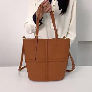 Túi xô nữ mẫu mới phong cách cao cấp đơn giản túi đeo vai công sở túi tote thời trang dung tích lớn có thể tùy chỉnh.