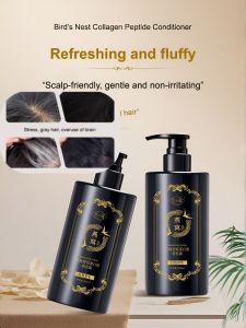 ✨Hot Sale✨Birds Nest Collagen Smooth Flower Shampoo Birds Nest Collagen Hair Conditioner Cleansing Care Smooth Silky Hair Volumizing Refreshing Shampoo Nourishing Formula Collagen Shampoo Birds Nest Conditioner Silky Smooth