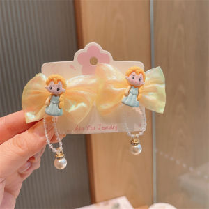 Junyeh 2 Pcs/set Bow Hair Clip For Baby Girl Sweet Girl Butterfly Knot Duckbill Clip Bobby Pin Headflower Hair Accessory