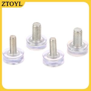 ZTOYL 10pcs rõ ràng sắt nhựa đồ nội thất bàn ghế chân chân có thể điều chỉnh leveler trượt Pad M6 M8 vít trong chống trượt miếng đệm chân