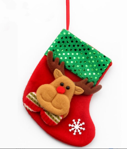 16CM Santa Socks Childrens Gift Bag Christmas Tree Hanging Christmas Stockings Xmas Decorations