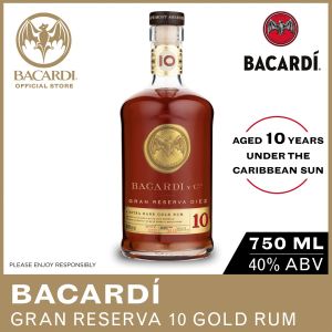 BACARDI Reserva 8 Rum - 750ml / 75cl 40% ABV - Premium Gold Rum Aged 8 Years Under the Caribbean Sun