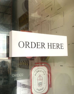 ป้ายออเดอร์ เปลี่ยนแบบใส่โลโก้ได้ ร้านคาเฟ่สุดเก๋ ป้ายร้านอาหาร ป้ายorder here ป้ายร้านค้า ป้ายแต่งร้าน สุดชิค!หนึ่งหน้า