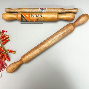 Cây CÁN BỘT LĂN BỘT bằng GỖ có TAY CẦM- nhiều size