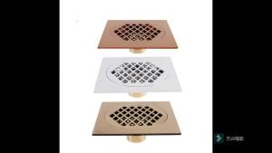 15x15cm Square Floor Drain Brass Antique/Brushed //Rose/Black/Bronze/Red Bronze Bathroom Shower Room Floor Waste Drain
