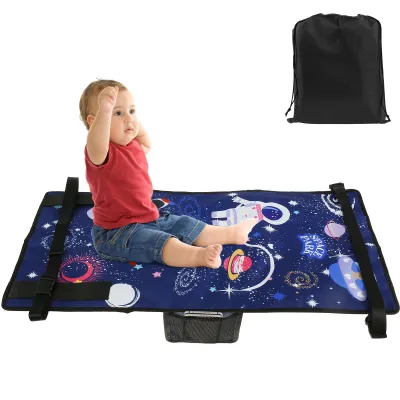【HOT】 Kids Airplane Footrest Portable Kids Airplane Seat Extender Airplane Foot Hammock Breathable Toddler Airplane Bed