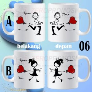 Hadiah Mug Couple Standart - Kado Mug Sepasang