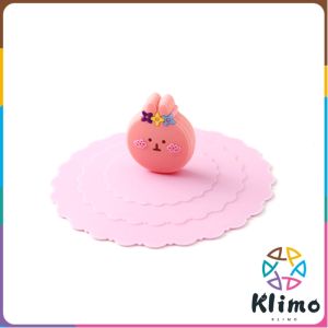 Klimo Cute Anti-slip Anti-dust Silicone Cup Mug Cover Reusable Dustproof Cartoon Lid