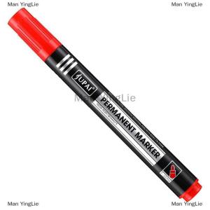 [COD] Man YingLie Waterproof Marker Pen Oil Permanent Dual Tip 2.8 mm Nib Black Blue Red Art Marker Pens School Office Stationery