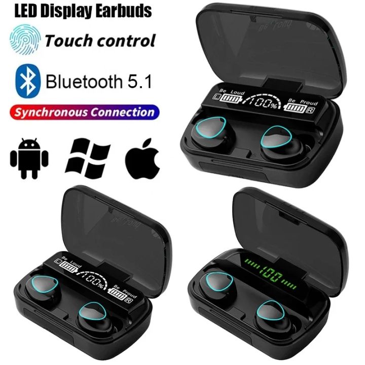 TWS NEW M10 Wireless Bluetooth Headset 5.3 Earphones Bluetooth Headphones with Mic Earbuds 3000Mah Charger Box LED Display Fone
