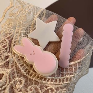 [SG|Bunny & Stars] Premium⭐3 PCS Acetate Hair Clip Set for Kids Dress Up