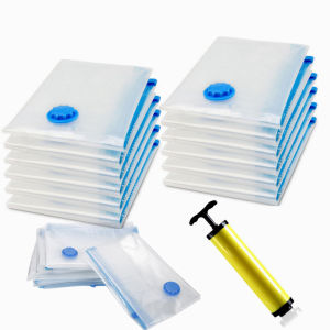 [Khuyến Mãi Túi Chân Không Set] Bơm Tự Do + 12 Miếng 50X70CM Túi Nén Tủ Quần Áo Gia Đình Đựng Quần Áo Tổ Chức