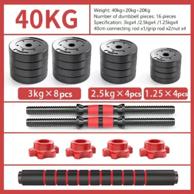 Dumbbell Set for Men 10/20/30/40 kg Adjustable Barbell Set Weights Workout Gym Equipment Dumbell Set