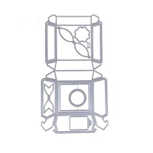 Bánh hamburger hộp kim loại cắt chết cho lời chào làm scrapbooking trang trí thép carbon cắt chết Giấy nến