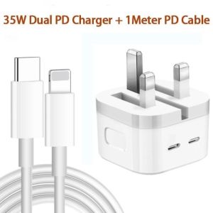 USB C Charger for 35W Dual Type C Fast Charging Quick3.0 Mobile Phone Type C Wall Adapter For iPhone 14 13 ProMax