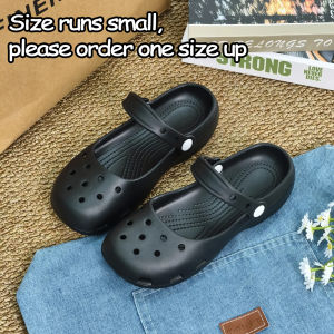 Summer New Womens Cute Ballet Hole Shoes Retro EVA Outer Wear Mary Jane Shoes Anti Slip Outdoor Beach Sandals H260729