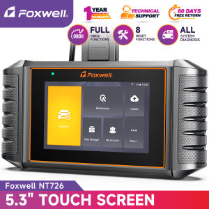 Foxwell NT726 เครื่องสแกน OBD2 สำหรับระบบทั้งหมด เครื่องมือวินิจฉัยรถยนต์ รองรับ 12+ บริการ รีเซ็ต การเข้ารหัสหัวฉีด ECU/การเรียนรู้คันเร่งใหม่ เครื่องสแกน Wi-Fi สแกนรหัสข้อผิดพลาด การวินิจฉัยเครื่องมือยานยนต์ อัปเดตฟรีตลอดอายุการใช้งาน