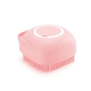 Pet Massage Brush Shampoo Dispenser for Dog & Cat Grooming Bathing Massaging Deshedding Multi-Function Pets Brush