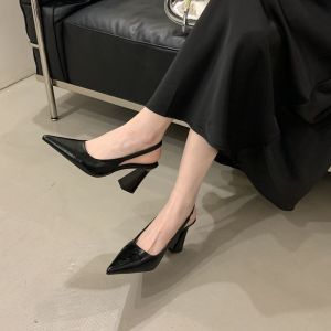 Free Shipping New Chinese-Style Fashionable And Versatile Open-Toe Sandals A Summer New Collection Featuring A Height-Enhancing And Slimming Effect With A Pointed Toe And High Heel