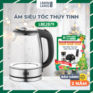 Ấm siêu tốc bình siêu tốc thủy tinh LEBENLANG LBWE9991 1.7 lít công suất 2200W bảo hành 2 năm - hàng chính hãng