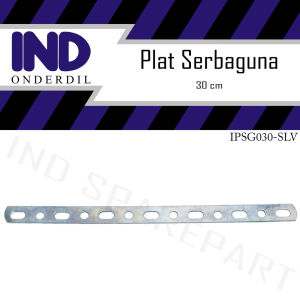 Plat-Bracket-Besi-Breket Serbaguna-Serba Guna Silver Universal Variasi Lampu-Dll Panjang 30 cm-30cm