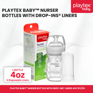 Playtex F. Bottle 4oz/8oz 1pc with Drop Ins Liners 5 Liners