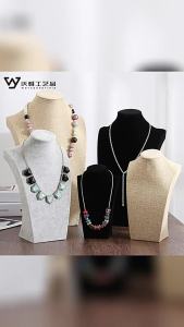 Velvet portrait necklace jewelry display stand accessory model stand live streaming props for accessory shops