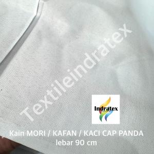 ( per 1 roll ) Kain BLACU BELACU TIPIS PUTIH CAP PANDA gulung gulungan lebar 90 cm isi 35 meter bahan mori kafan jenasah jenazah pria wanita lapisan tas pouch craft kerajinan tangan saringan kopi teh susu kedelai kantong celana kain pola baju celana