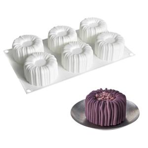 Khuôn silicon thiết lập cho bánh nướng sô-cô-la đa năng 6 khoang kem bằng Silicone khuôn bánh để dễ dàng nướng và xử lý