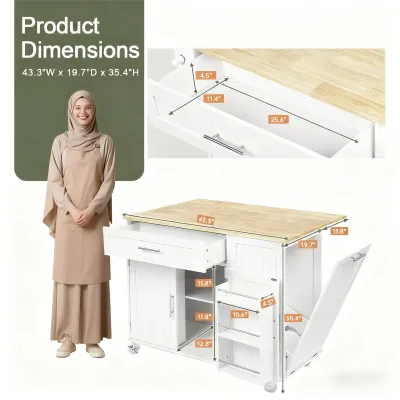 New Modern Kitchen Island Design Three Tier White/Wooden Kitchen Island Bar Table Almari Dapur Dining Table 厨房岛台