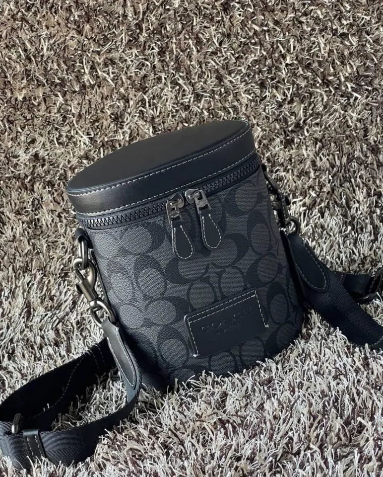 Coach Barrel Crossbody Bag In Signature Canvas C9843 Black