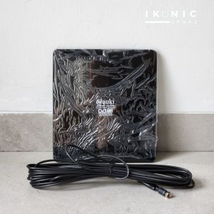 IKONIC Antena TV Digital Luar Dalam Indoor Outdoor + Boster + Kabel Antena 10M AK-AT 3000