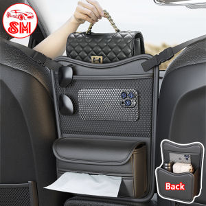 Car Handbag Holder Car Mesh Organizer Net Pocket Purse/Book/Phone HolderTissue Box 3-IN-1 Auto Interior Organizers