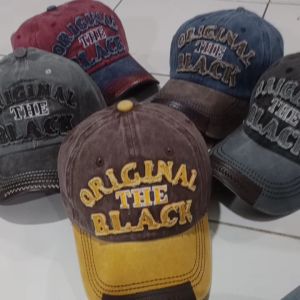 Topi import Baseball The Black Model Korea Pria Wanita