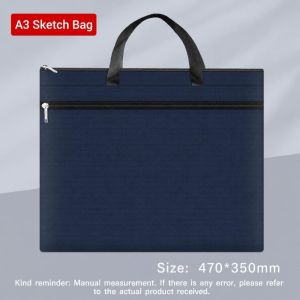 DOOUR Vải Oxford Túi đựng tài liệu A3 có tay cầm A3 Túi Tote đựng tài liệu Bền bỉ Dung lượng lớn Túi đựng đồ mỹ thuật