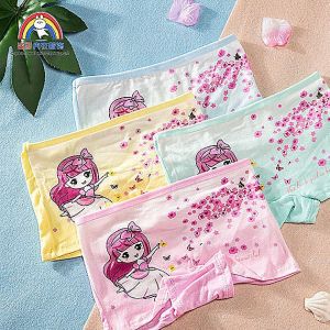 (Nhiều màu) Combo 4 quần chip đùi Công chúa xinh xắn bé gái từ 10-28kg QL01