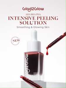 Glad2Glow Peeling Solution 15mI AHA BHA PHA INTENSIVE Wajah Mencerahkan serum Pria